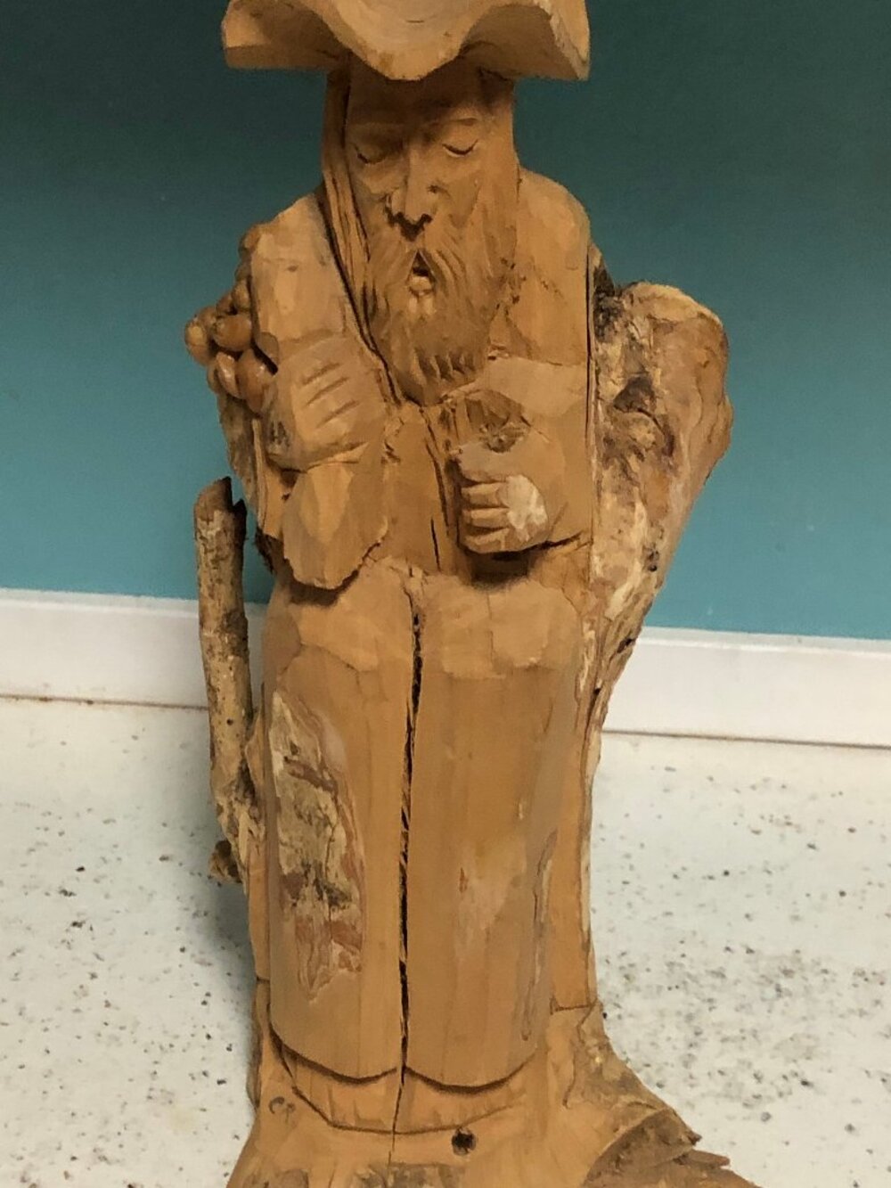 Hand carved  Wooden Costa Rican Farmer